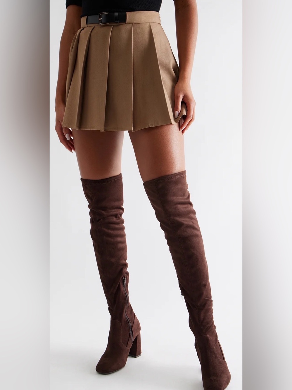 Purple  Over-the-Knee Suede Boots for Women 10